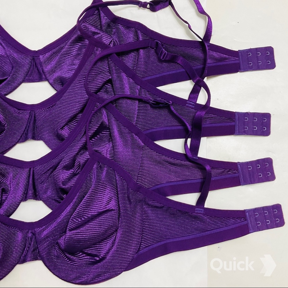 34C - Bundle of 4 pcs NWT Striped Texture Soft Cup Bras
